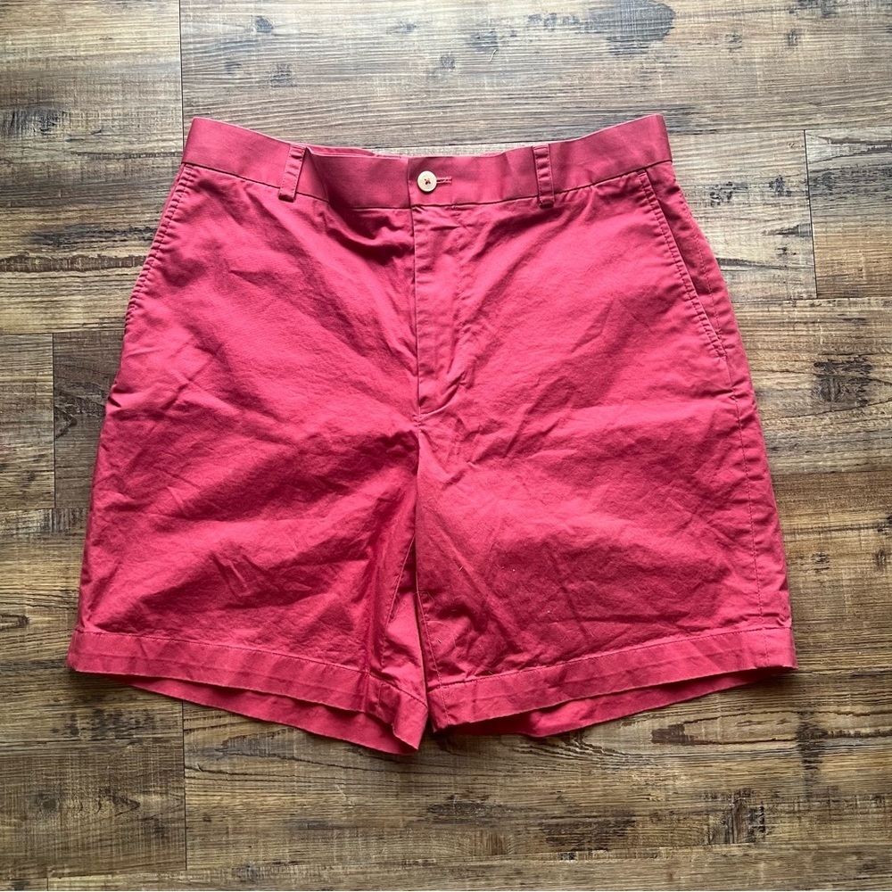 Southern Tide Canvas Chino Shorts Red Coral Men's Size 34